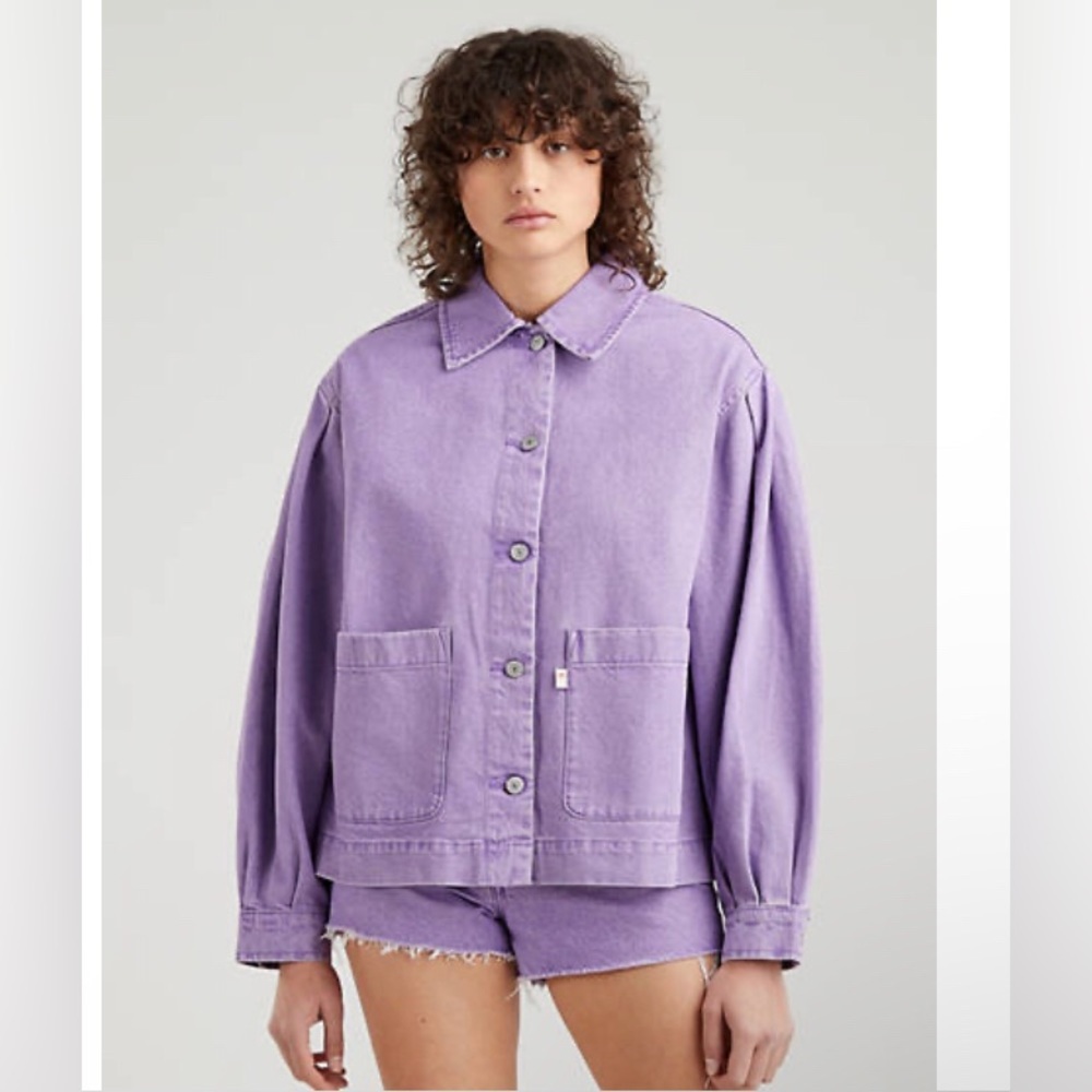 Levi’s Purple Lavendar Botanical Dye Esther Modern Cotton Jacket size small new - Picture 3 of 5